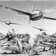 An artist’s impression of XA-42 attack aircraft destroying Japanese aircraft (Author unknown)